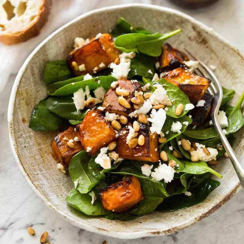 Easy Pumpkin & Feta Salad