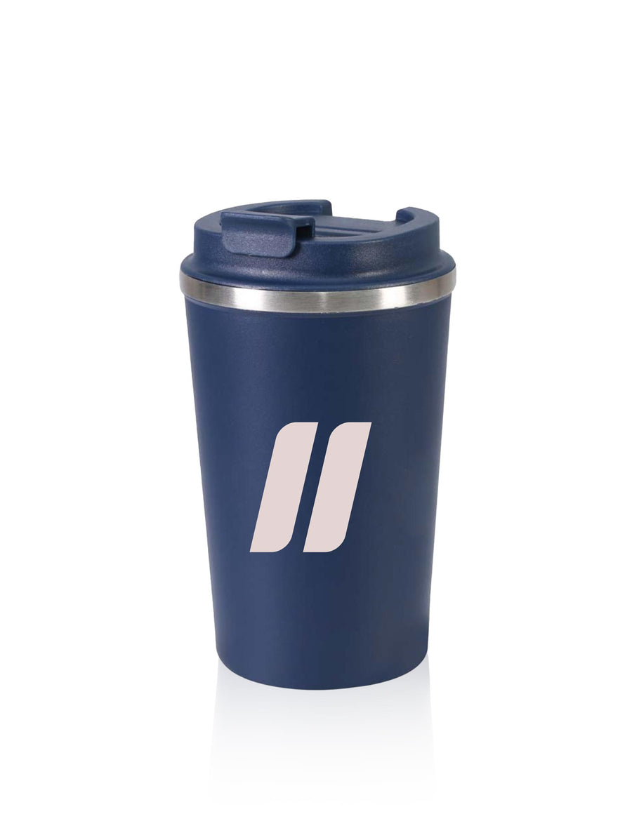 Insulated Coffee Tumbler – Navy + Bone