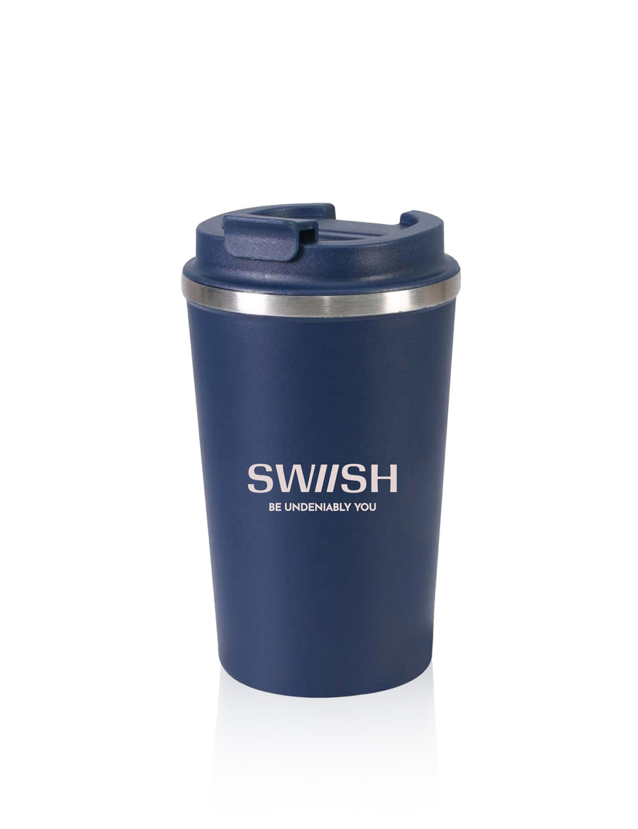 Insulated Coffee Tumbler – Navy + Bone
