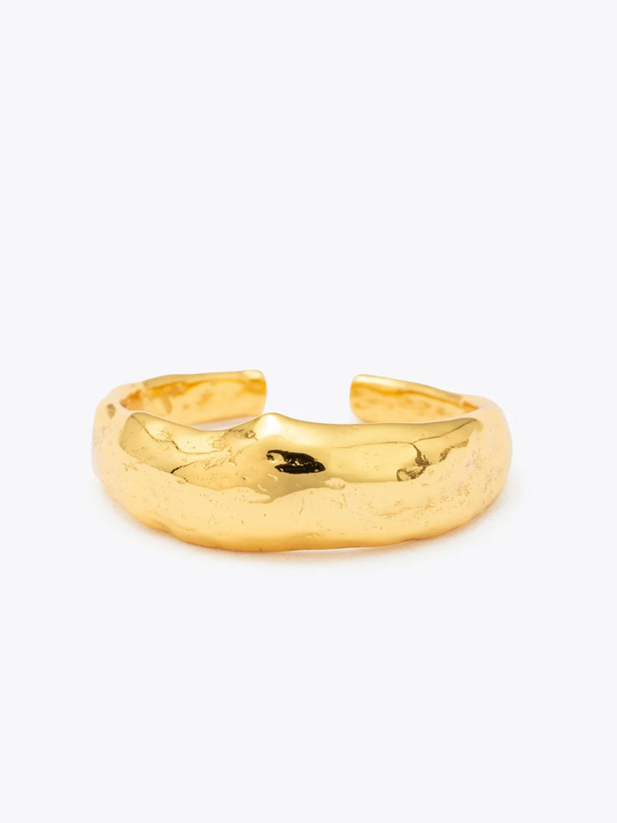 Vestirsi 18K Gold Vermeil Dome Textured Ring